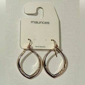 Maurices Elegant Gold Teardrop Earrings